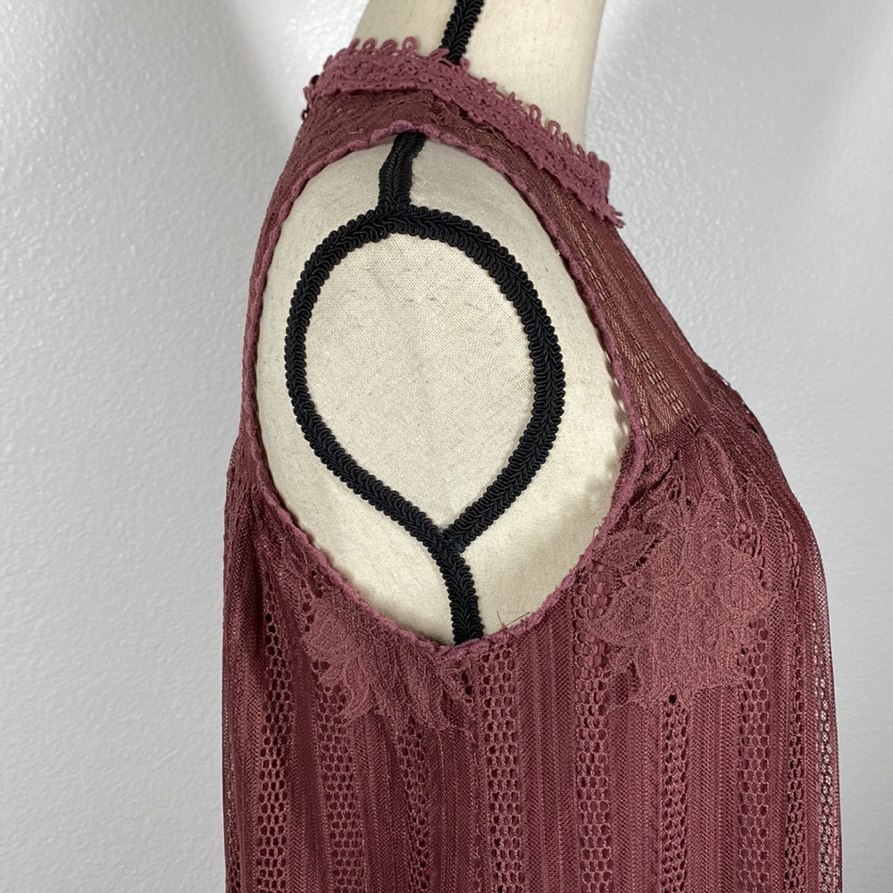 No Boundaries Rustic Brick Lace Mini Dress - Picture 6 of 13